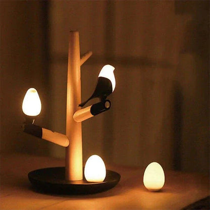 Bird Egg Branch Design Rechargeable Smart Sensor LED Table Lamp Motion Activated