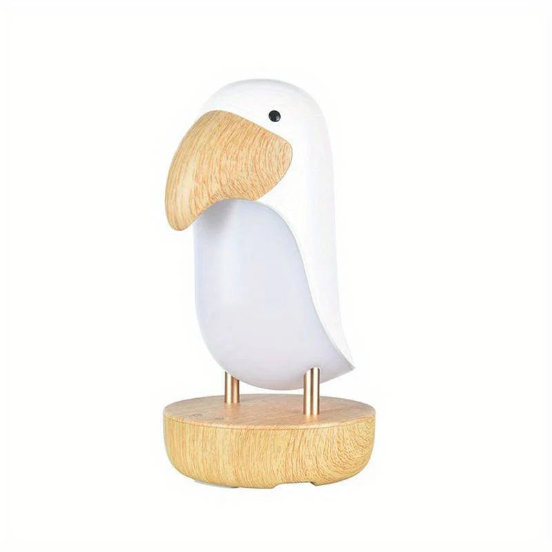 Bird Shaped Rechargeable Night Light with Push Button Control and Wireless Portable Design
