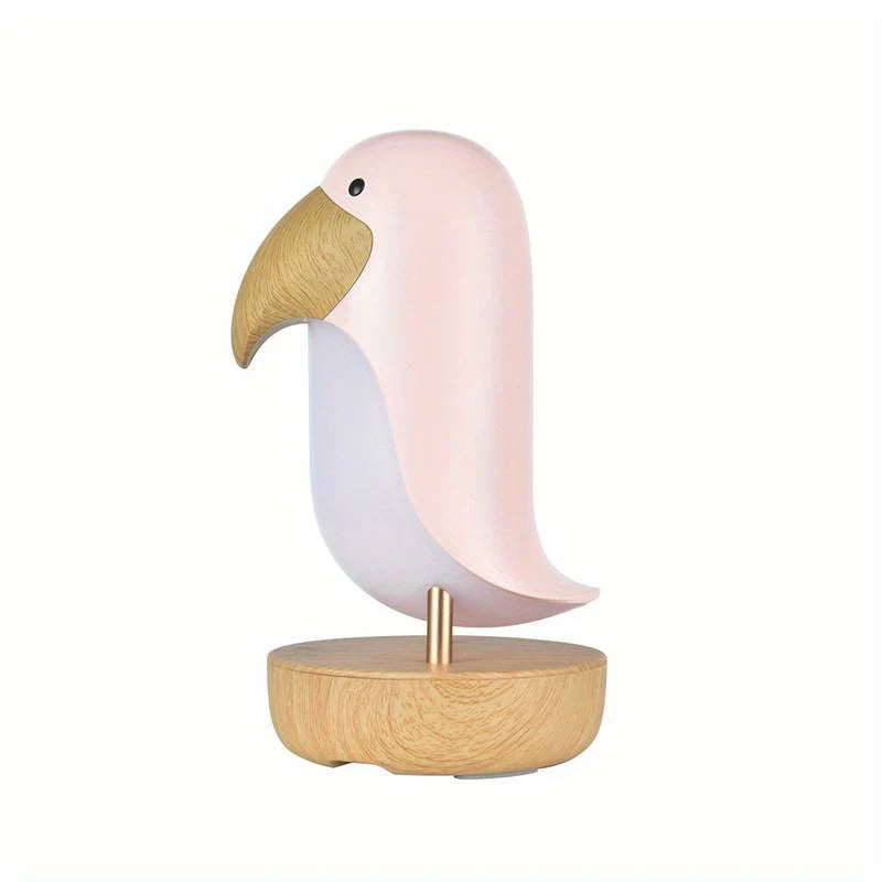 Bird Shaped Rechargeable Night Light with Push Button Control and Wireless Portable Design