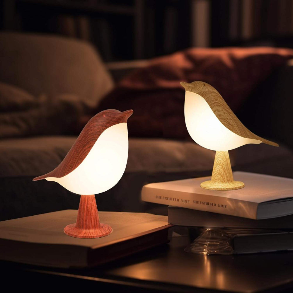 Bird Shaped Wooden Rechargeable Table Lamp