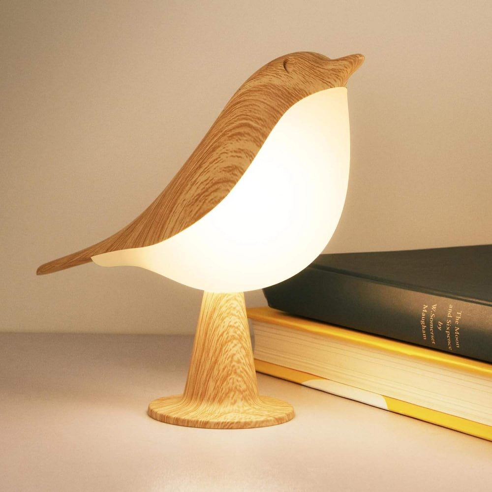 Bird Shaped Wooden Rechargeable Table Lamp