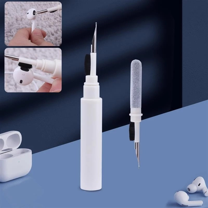 Bluetooth Earbuds Cleaning Kit Microfiber Brush Sponge Charging Case Cleaner Tool