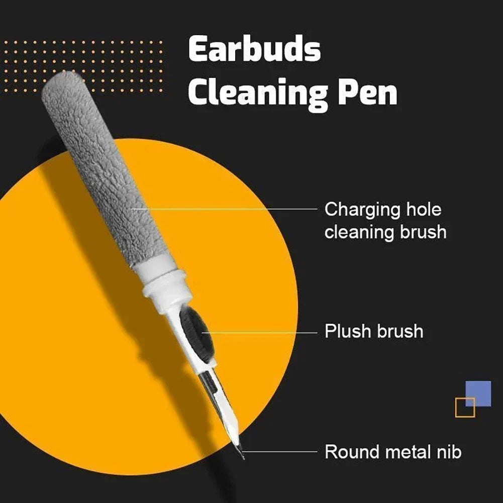 Bluetooth Earbuds Cleaning Kit Microfiber Brush Sponge Charging Case Cleaner Tool