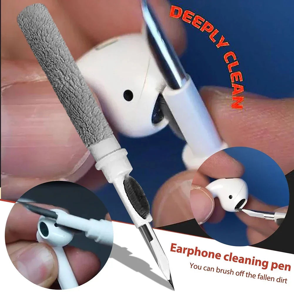 Bluetooth Earbuds Cleaning Kit Microfiber Brush Sponge Charging Case Cleaner Tool