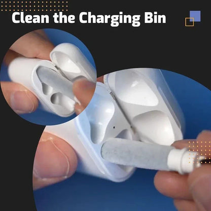 Bluetooth Earbuds Cleaning Kit Microfiber Brush Sponge Charging Case Cleaner Tool