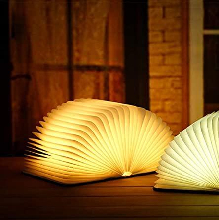 Book Shaped LED Night Light USB Rechargeable Touch Dimmable Decorative