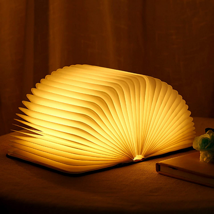 Book Shaped LED Night Light USB Rechargeable Touch Dimmable Decorative
