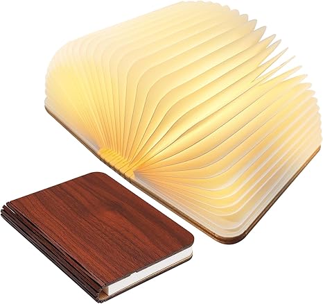 Book Shaped LED Night Light USB Rechargeable Touch Dimmable Decorative