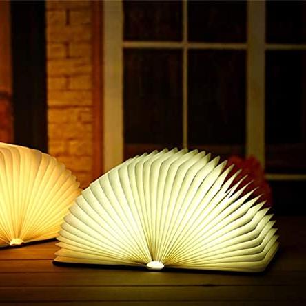 Book Shaped LED Night Light USB Rechargeable Touch Dimmable Decorative