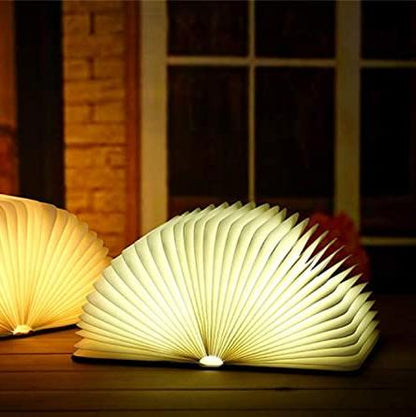 Book Shaped LED Night Light USB Rechargeable Touch Dimmable Decorative