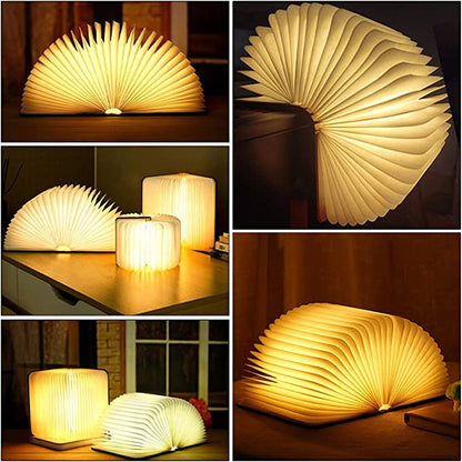 Book Shaped LED Night Light USB Rechargeable Touch Dimmable Decorative