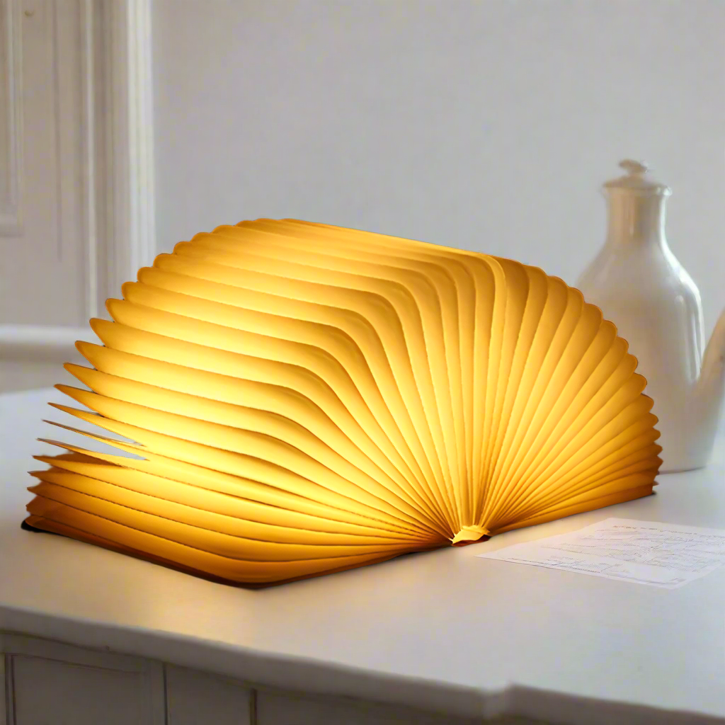 Book Shaped LED Night Light USB Rechargeable Touch Dimmable Decorative