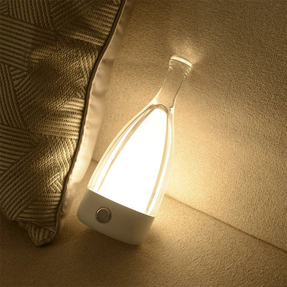 Bottle Design Rechargeable Table Lamp Dimmable LED Modern Cordless Desk Light