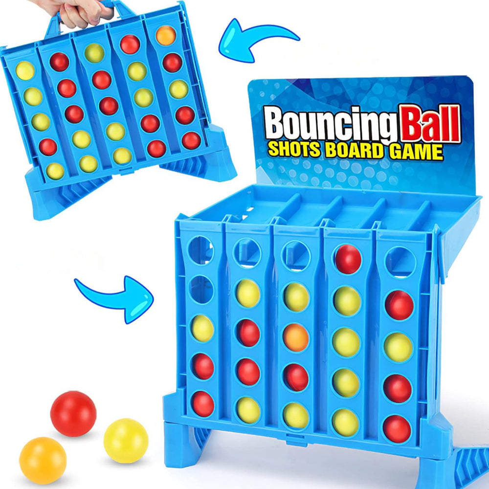 Bounce Ball Connect Four Board Game Family Party Strategy