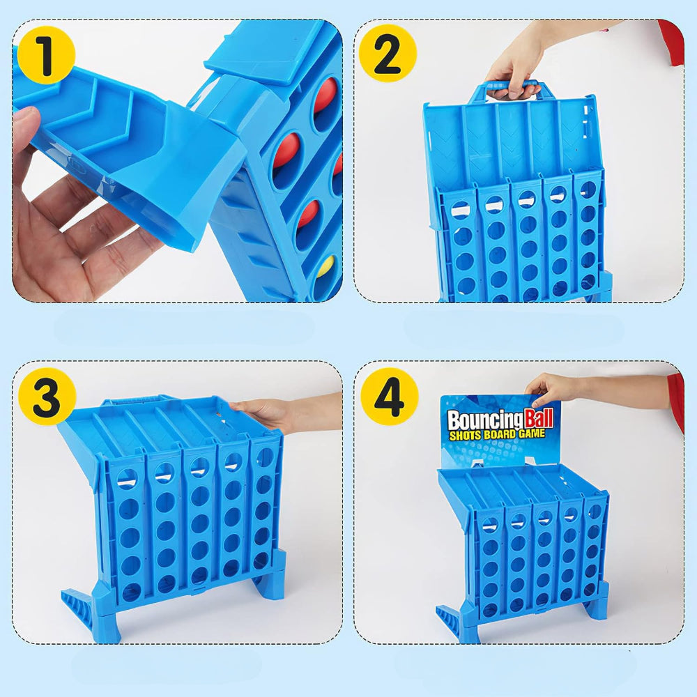 Bounce Ball Connect Four Board Game Family Party Strategy