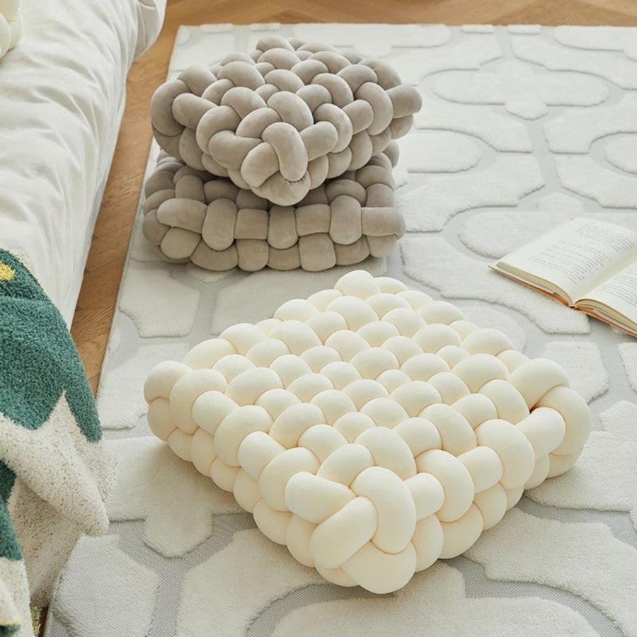 Braided Knot Throw Pillow Decorative Knot Cushion Soft Modern Sofa Bed Pillow