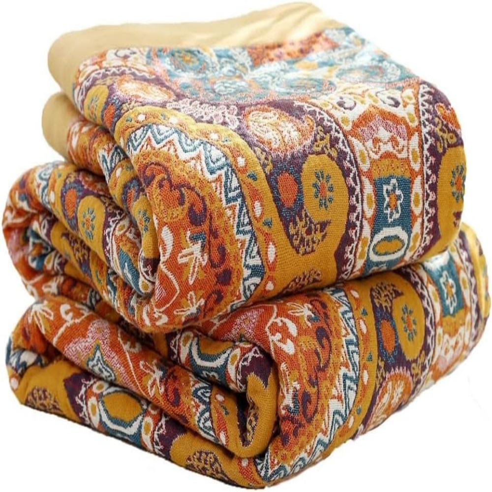 Breathable Reversible Blanket with Cooling Feel for All Season Use