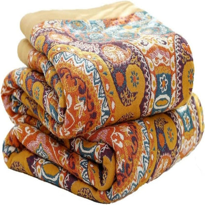 Breathable Reversible Blanket with Cooling Feel for All Season Use