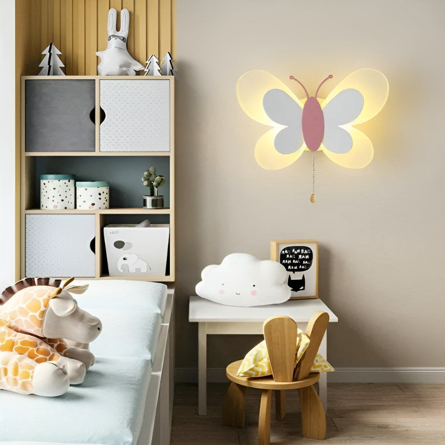 Butterfly LED Wall Light Kids Bedroom Playroom Decorative Lighting