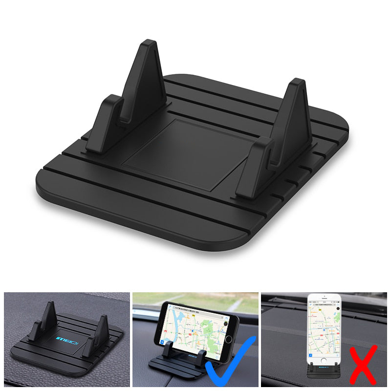 Car Phone Dashboard Holder Anti Slip Silicone Compact Stand GPS Mount
