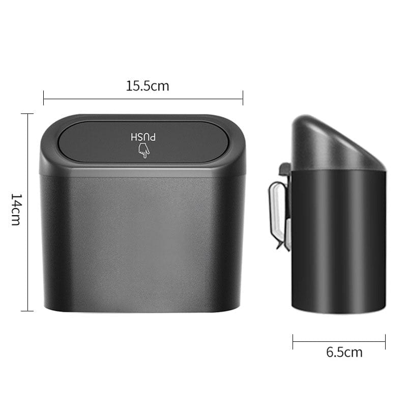 Car Trash Can Compact Waterproof Vehicle Waste Bin Organizer