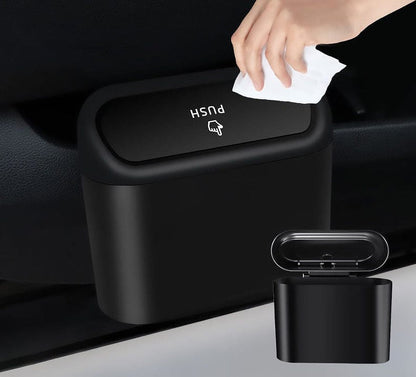 Car Trash Can Compact Waterproof Vehicle Waste Bin Organizer