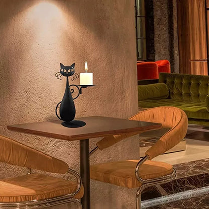 Cat Candle Holder Decorative Cat Candlestick Holder Unique Cat Home Decor Candle Stand