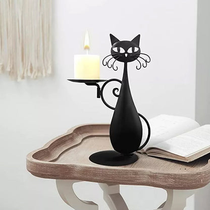 Cat Candle Holder Decorative Cat Candlestick Holder Unique Cat Home Decor Candle Stand