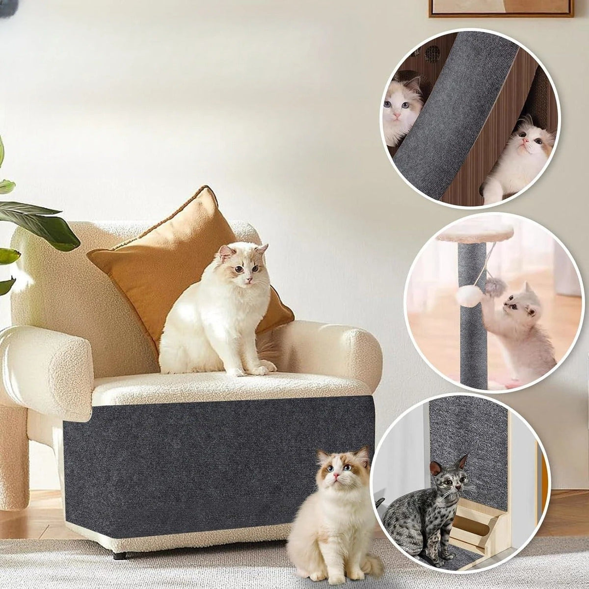 Cat Scratch Protection Sheets Trim To Fit Furniture Sofa Chair Panels
