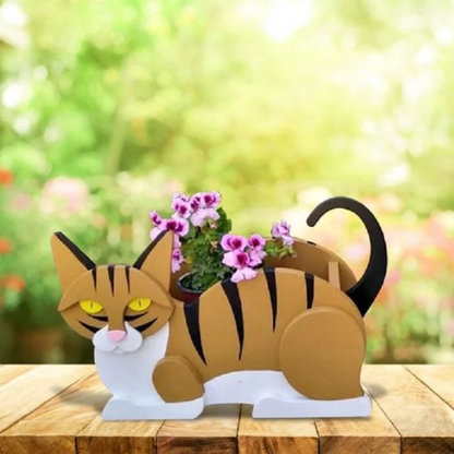 Cat Shaped Plant Pot Decorative Garden Planter Indoor Outdoor Flower Pot