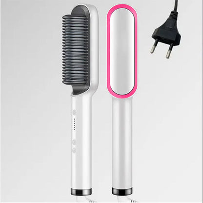 Ceramic Hair Straightening Brush Electric Heated Brush for Smooth Frizz Free Hair