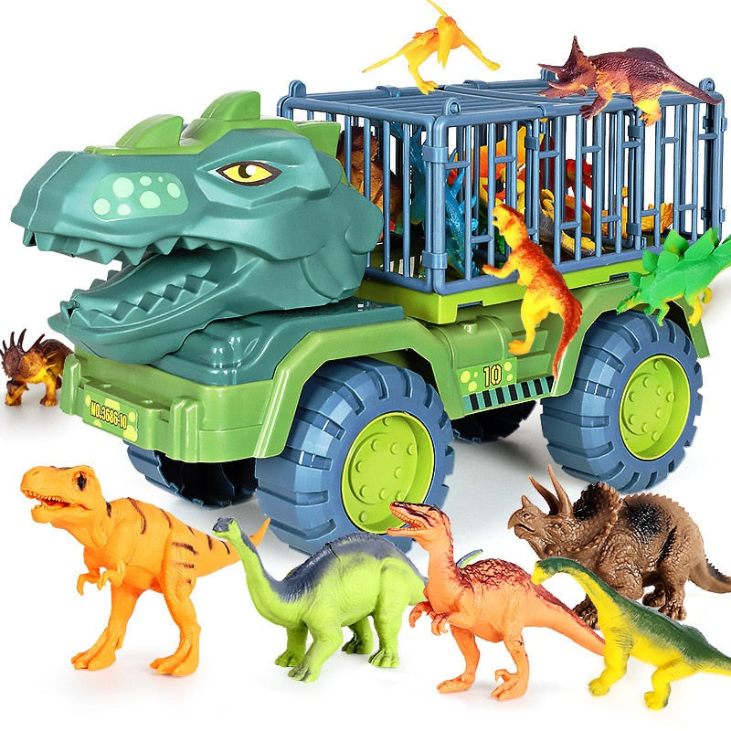 Dinosaur-lastbillegetøj til børn med figurer og tilbehør