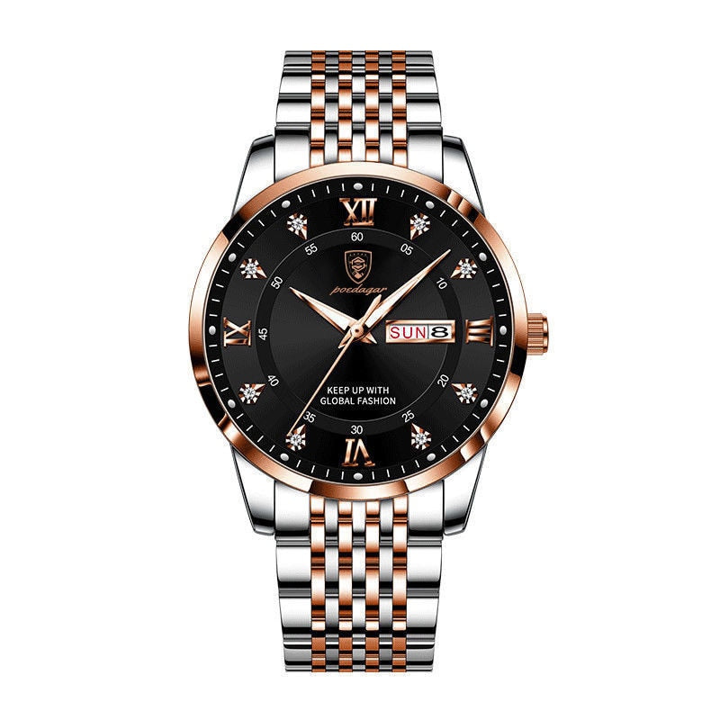 Classic Men’s Watch – Elegant Quartz Stainless Steel Wristwatch