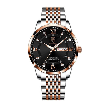 Classic Men’s Watch – Elegant Quartz Stainless Steel Wristwatch