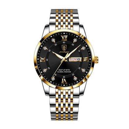 Classic Men’s Watch – Elegant Quartz Stainless Steel Wristwatch