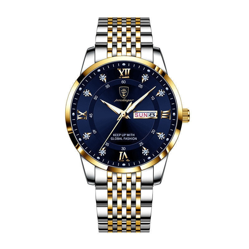 Classic Men’s Watch – Elegant Quartz Stainless Steel Wristwatch