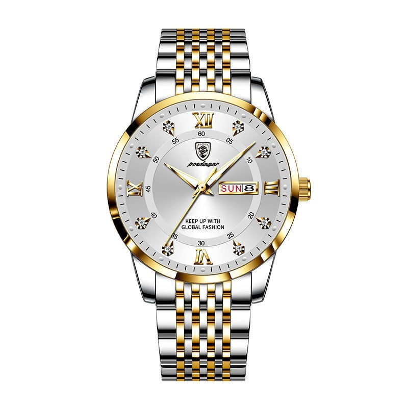 Classic Men’s Watch – Elegant Quartz Stainless Steel Wristwatch