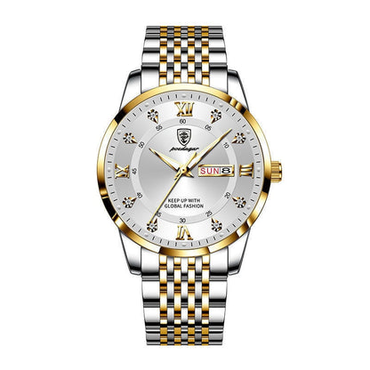 Classic Men’s Watch – Elegant Quartz Stainless Steel Wristwatch