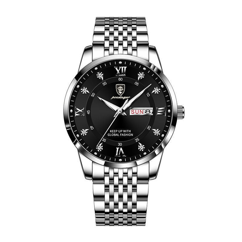 Classic Men’s Watch – Elegant Quartz Stainless Steel Wristwatch