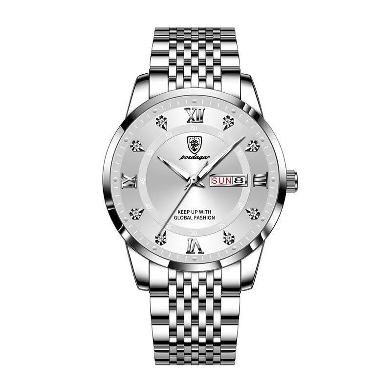Classic Men’s Watch – Elegant Quartz Stainless Steel Wristwatch