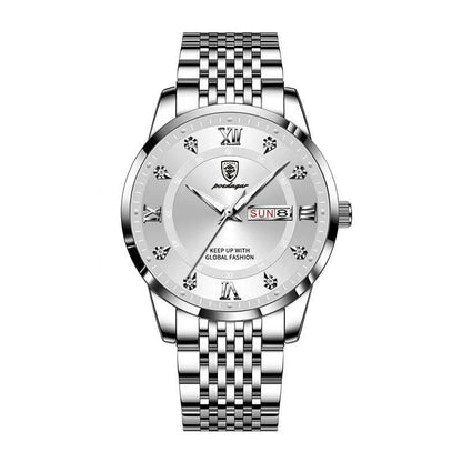 Classic Men’s Watch – Elegant Quartz Stainless Steel Wristwatch
