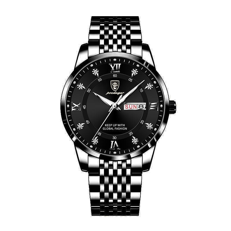 Classic Men’s Watch – Elegant Quartz Stainless Steel Wristwatch