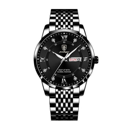 Classic Men’s Watch – Elegant Quartz Stainless Steel Wristwatch