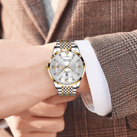 Classic Men’s Watch – Elegant Quartz Stainless Steel Wristwatch