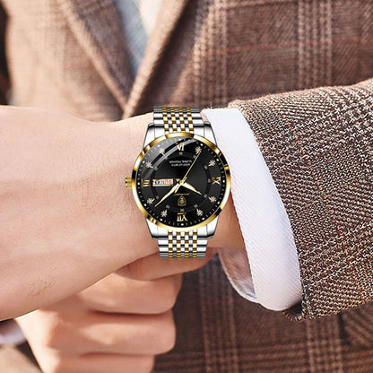 Classic Men’s Watch – Elegant Quartz Stainless Steel Wristwatch