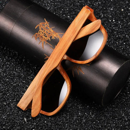 Classic Wooden Polarized Sunglasses UV400 Lightweight Frame