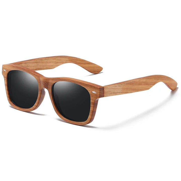 Classic Wooden Polarized Sunglasses UV400 Lightweight Frame