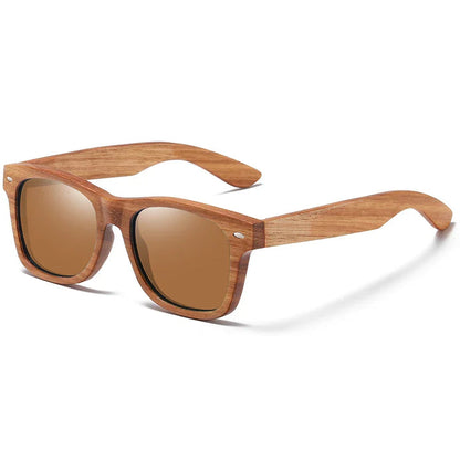 Classic Wooden Polarized Sunglasses UV400 Lightweight Frame