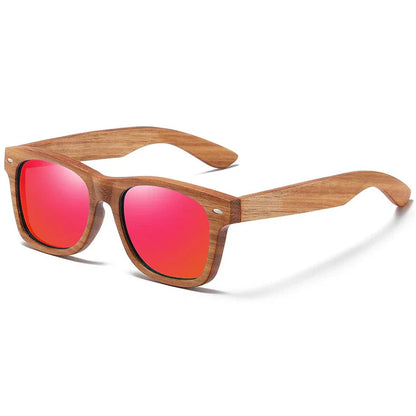 Classic Wooden Polarized Sunglasses UV400 Lightweight Frame