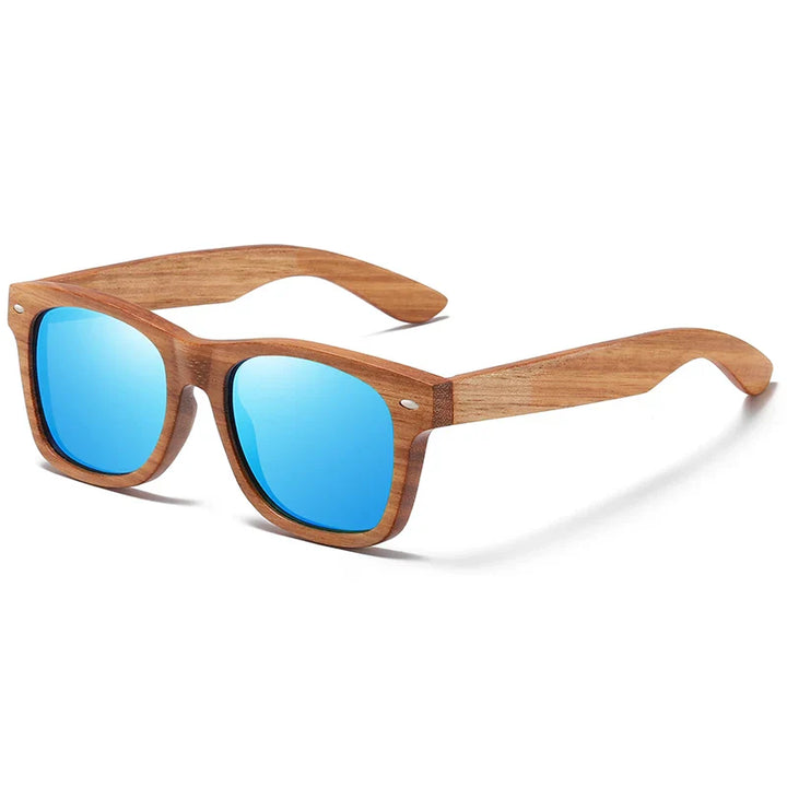 Classic Wooden Polarized Sunglasses UV400 Lightweight Frame